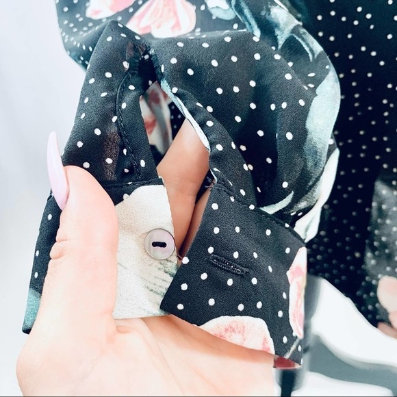 SPENSE Long Sleeve Sheer Floral Blouse Large - Picture 11 of 15